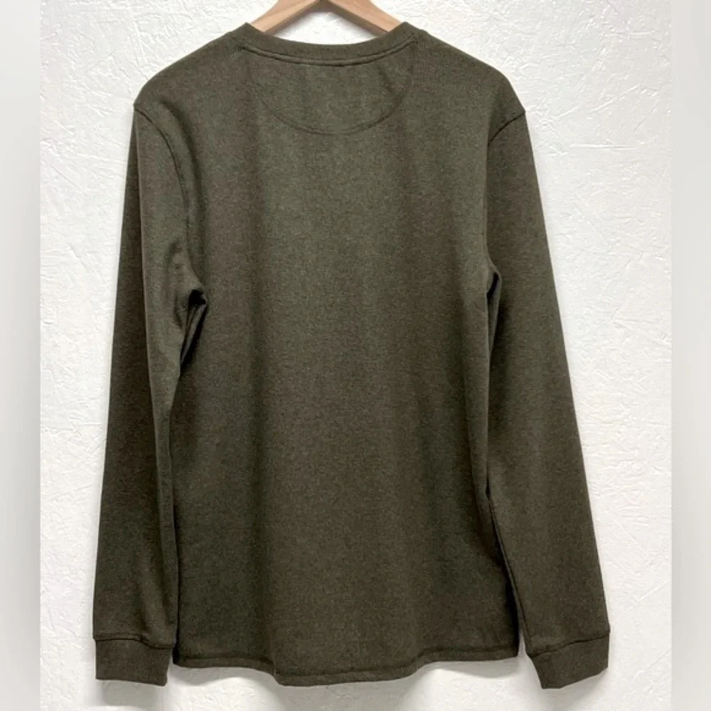 MEMBER'S Mark - Men's Waffle Knit Long Sleeve Thermal Henley Shirt - Green